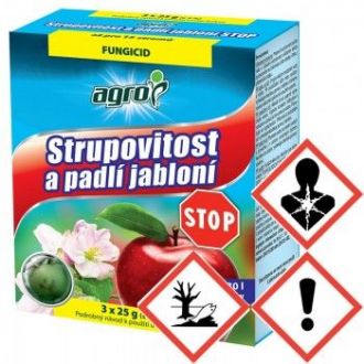 AGRO Strupovitost a padlí jádrovin STOP 3 x 8 g 