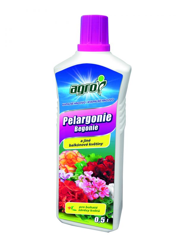 AGRO Kapalné hnojivo pro pelargonie a jiné balkónové květiny 0,5 l