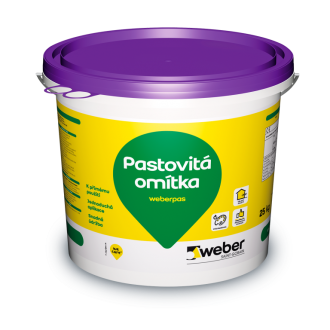 Omítka pastovitá weberpas aquaBalance rýhovaná 2 mm 25 kg  