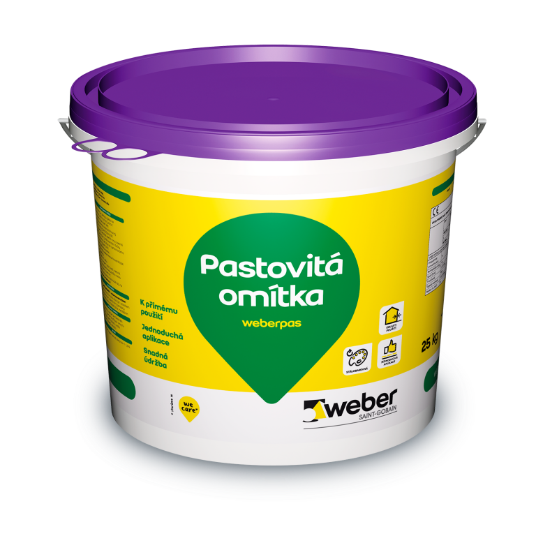 Omítka pastovitá weberpas aquaBalance rýhovaná 2 mm 25 kg