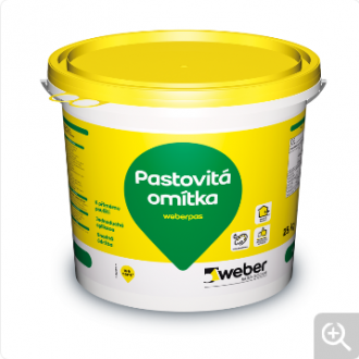 Omítka pastovitá weberpas akrylát zrnitá 1 mm 25 kg