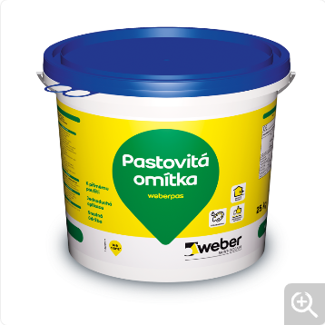 Omítka pastovitá weberpas silikát rýhovaná 2 mm 25 kg