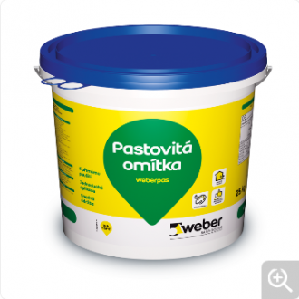 Omítka pastovitá weberpas silikát zrnitá 2 mm 25 kg