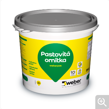 Omítka pastovitá weberpas silikon rýhovaná 2 mm 25 kg