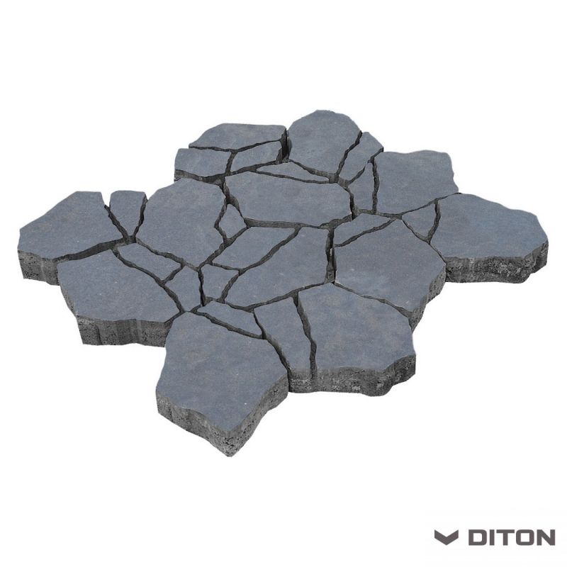 DITON Zámková dlažba STONE 8 cm - ANTRACIT