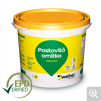 Omítka pastovitá weberpas extraClean zrnitá 1 mm 25 kg AKCE KVĚTEN