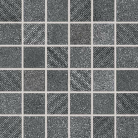 RAKO FORM mozaika reliéfní - set 30 x 30 cm, 5 x 5 cm - Form mozaika reliéfní - set 30x30 cm, 5 x 5 cm, tmavě šedá