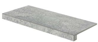 RAKO STONES schodová tvarovka reliéfní matná 30 x 60 cm - Stones schodová tvarovka, 30 x 60 cm, šedá