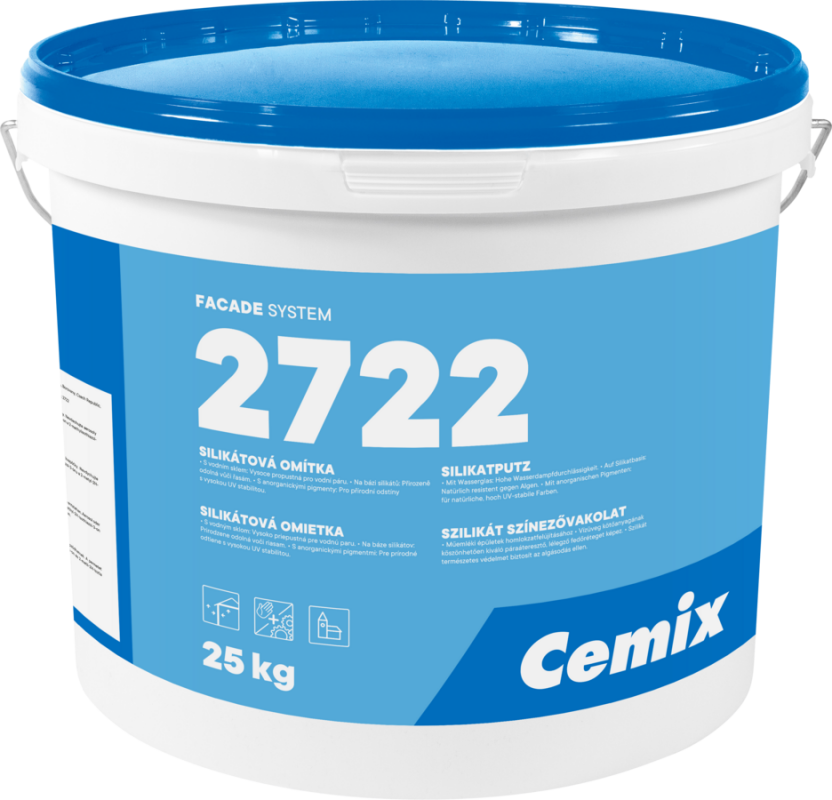 Omítka silikátová Cemix zatíraná 1,5 mm 25 kg 2722 - bezpříplatkový odstín
