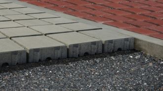 CS BETON Dlažba vegetační LAGO 80 mm | červená, šedá