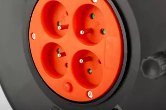 Kabel prodlužovací na bubnu FESTA 50m 4zásuvky 3x1.5mm IP20 MAX 3680W