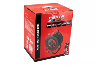 Kabel prodlužovací na bubnu venkovní FESTA INDUSTRY 3x2.5mm 25m 230V max 3680W 4 zásuvky guma-neoprén IP44