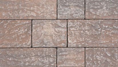 CS BETON Zámková dlažba VALENCIA 8 cm - 80 mm POVRCH Ostařený, antico - reliéfní CAOBA