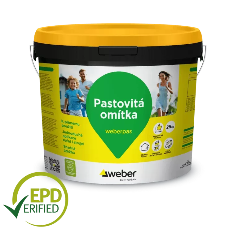 Omítka pastovitá weberpas extraClean zrnitá 3 mm 25 kg