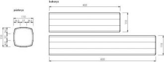 CS BETON Palisáda VERA - 60 cm hnědá